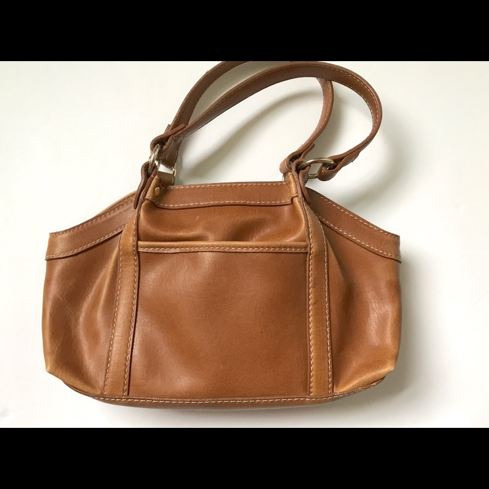 Liz Claiborne Brown Polyvinyl Handbag Never Used